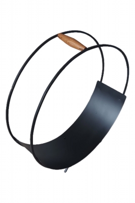 Şömine Metal Ahşap Kulplu Tasarım Odunluk-2