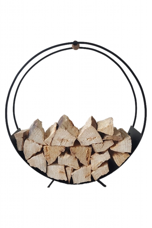 Şömine Metal Ahşap Kulplu Tasarım Odunluk